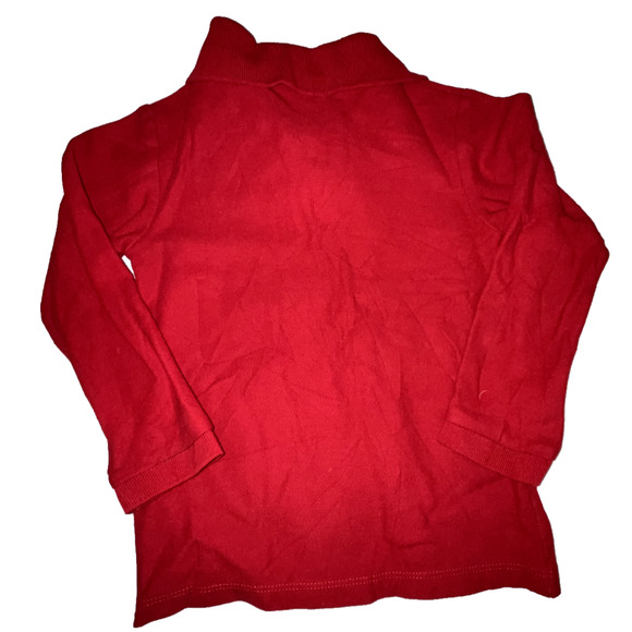 Zuccini Kids Red Long Sleeve Polo Shirt Boys Santa Embroidery Size 4 - Picture 2 of 6